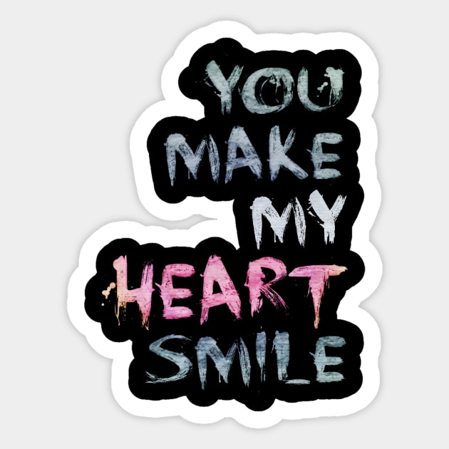 you make my heart smile Sticker by LebensART